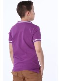 Boys\' purple polo shirt NDZ4475 - Online store - Boutique